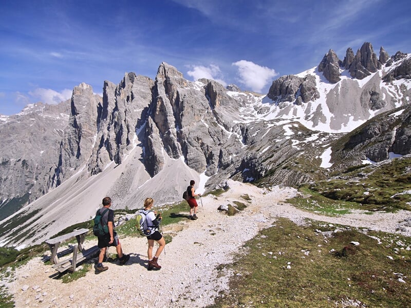 Turistika v Dolomitech s denním batohem